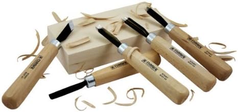 Narex 5 Piece Set Starter Carving Chisels 3 Gouges, V Tool and Double Bevel Skew Chisel 869200