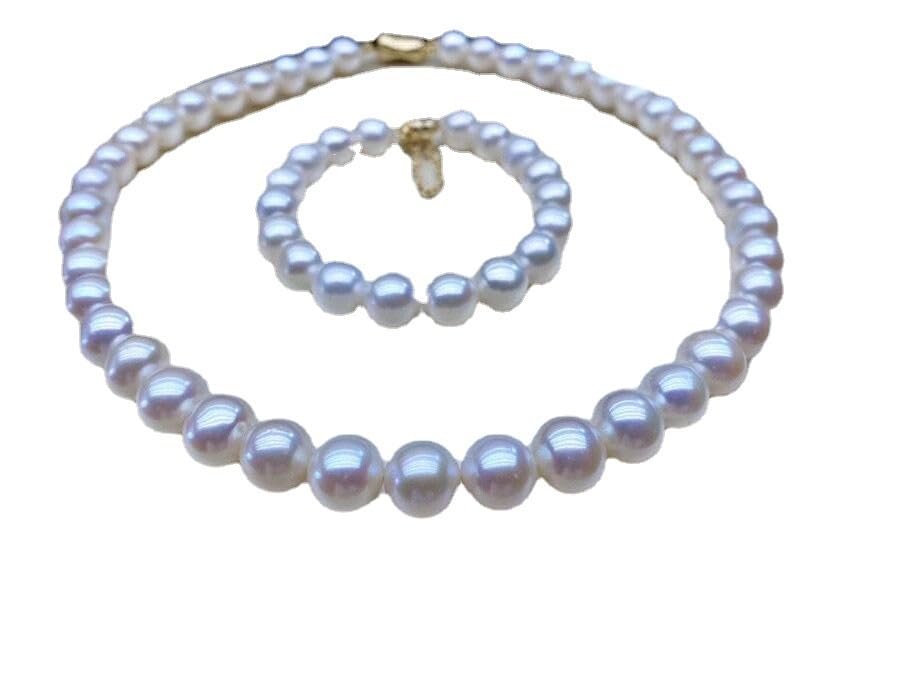 Set di orecchini e collana di gioielli di perle d'acqua dolce per donna, collana con ciondolo in argento sterling 925, set di gioielli da sposa con perle vere, regali per donne