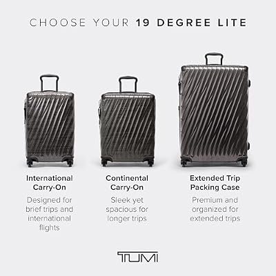 TUMI - 19 Degree Lite 4 Wheel Luggage - Lightweight and Highly Durable, Modern Contour, Hard Shell Men's and Women's Suitcase - 21.75 International Carry-On, Black Graphite