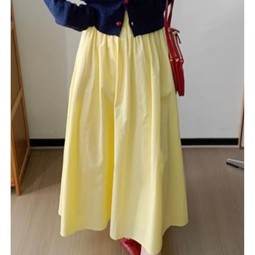 Skirt for Women Elastic Waist Slim Loose Long Summer Autumn Leisure Lightweight Soft Ladies Outings4