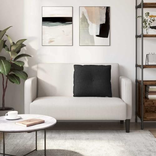 Coussin de dossier noir lavable pour optimiser le confort du salon