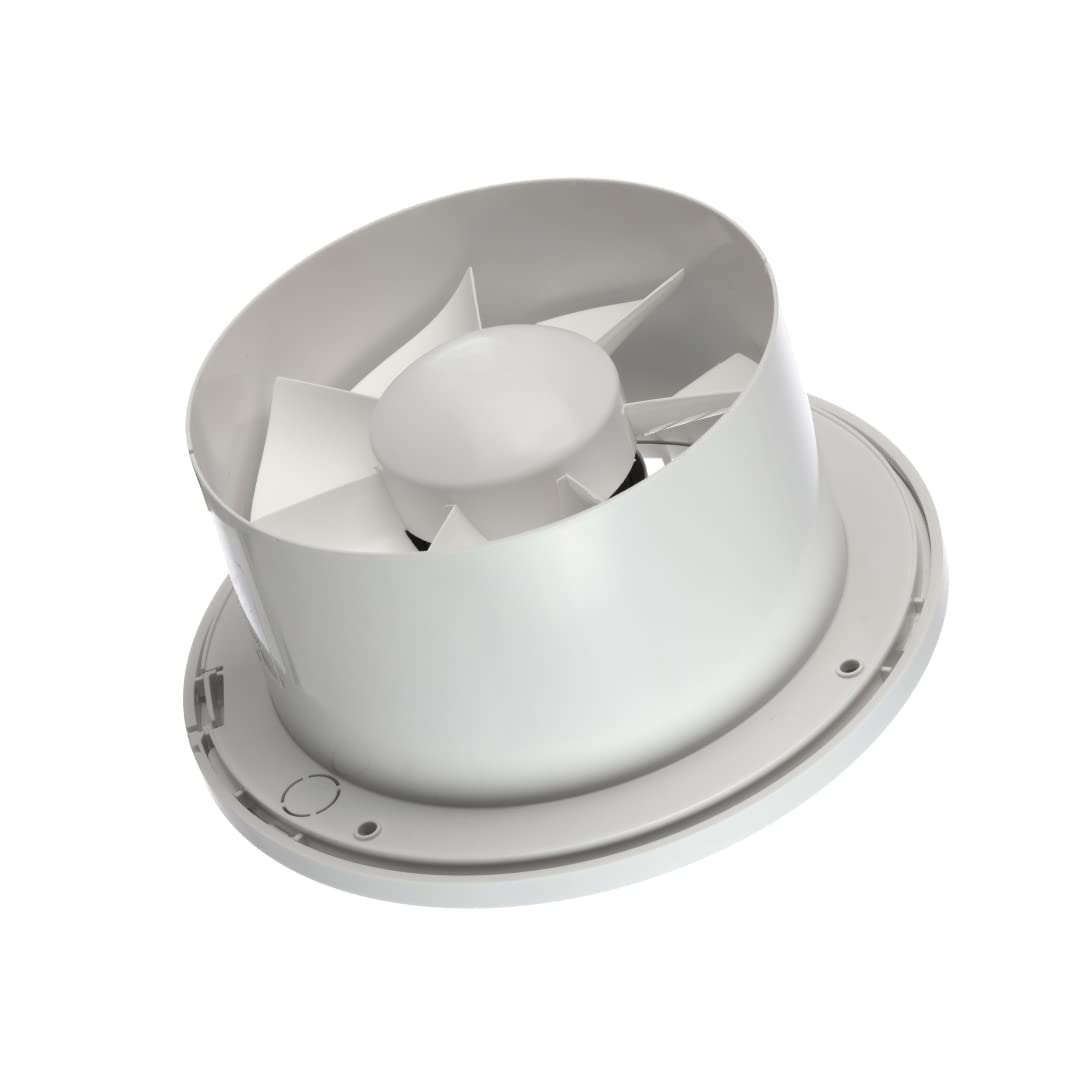 EUROPLAST Ø 150mm Extractor de Baño - Extractor de Aire Silencioso Blanco - Ventilador de Pared para Cocina, Garaje, WC