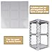 WSRYLTCH Brick 16x16 Plate 1/3 with Holes,Pins Suppor Pillar Classic Building Block Bulk Parts and Pieces Sets,Pixel Art Painting Base Compatible with 65803(Light Gray)