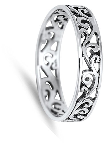 Eternity Celtic Design Fashion Ring New .925 Sterling Silver Band Sizes 2-132