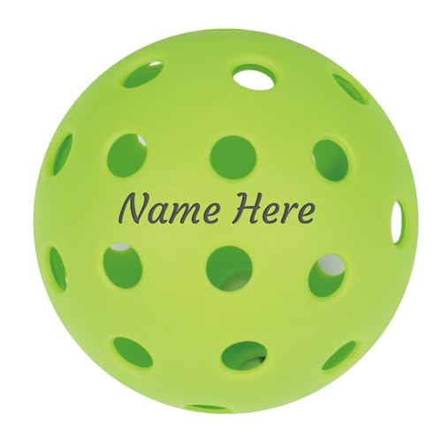 Dinikally Personalized Pickleball - Customized Message, Colorful Selection, Gift for Pickball Lovers