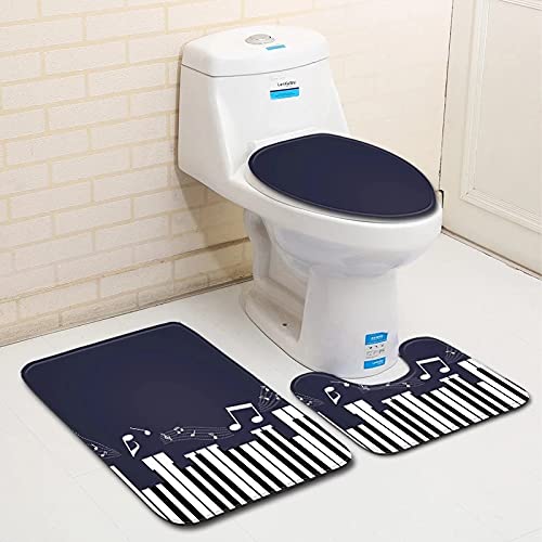 Aintap 3-teiliges 3D-WC-Sitzbezug-Set – Badezimmerpolster, Bodenmatte und Teppich mit WC-Vorleger und Deckelbezug, 40 x 60 cm – Bild 3