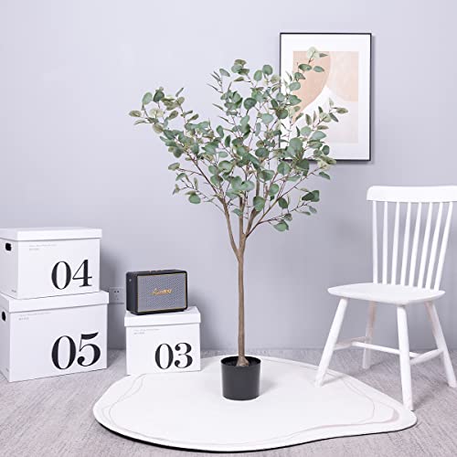 Hobyhoon Artificial Tree Eucalyptus Tree 4.93Ft Tall Fake Potted Silk Plants Modern Artificial Plants For Indoor Outdoor Home Office Decoration #TOP1