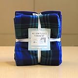Plaid Tartan Anti-Pill No-Sew Throw Fleece Fabric Kit (72x60)