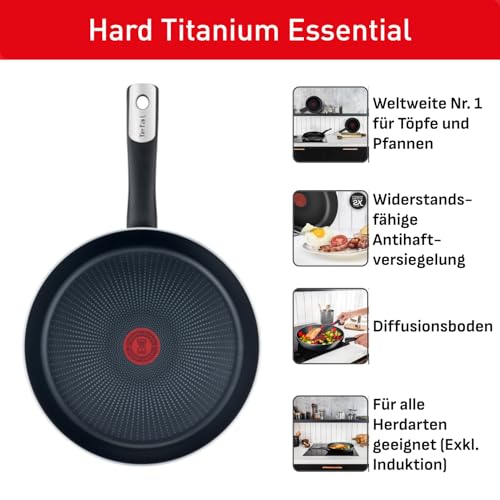 Tefal Bratpfanne 24 cm, Pfanne Antihaftbeschichtung mit Titanpartikeln, Thermo-Signal bei idealer Brattemperatur, spülmaschinengeeignet… – Ansicht 2