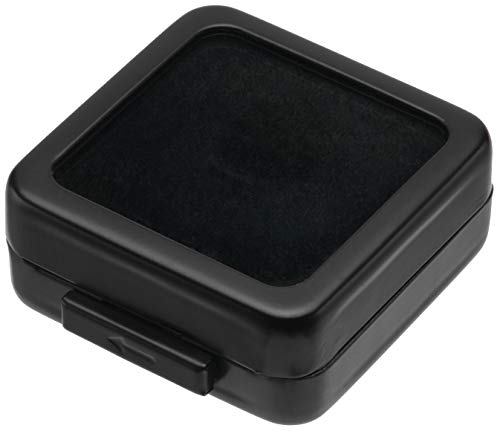 Giftop Boîte de présentation en métal avec Dessus en Verre Noir