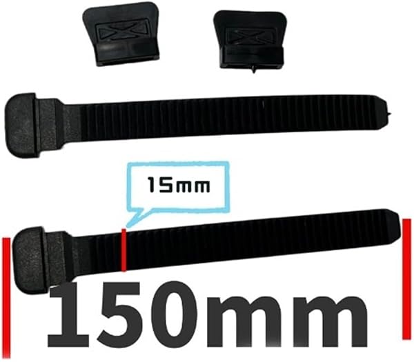 Confezione da 2 fibbie per pattini in linea con cinghie da 150 mm per pattini in linea e pattini da ghiaccio, chiusura a cricchetto micro-regolabile (stile A) - 2