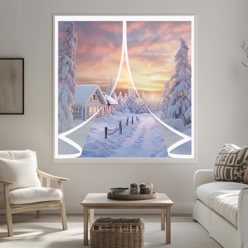 Cortina Térmica Magnética 92 x 92 cm Protección Contra El Frío, Impermeable, Resistente Al Viento, Aislante Térmico Cortina Exterior Ventana para Estar Balcón Sala, A