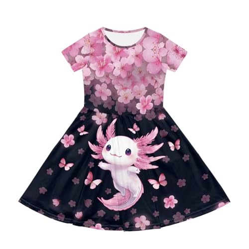 Image of Short Sleeve Dress for Girls with Pockets Cute Toddler Girl Clothes Summer 2-12