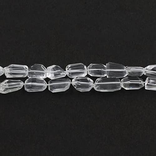 Cristal de roche naturel en perles briolettes pour la création de bijoux artisanaux uniques