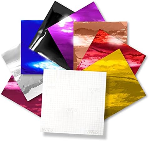 VViViD Deco65 Multi-Color Gloss Chrome Permanent Adhesive Craft Vinyl Bundle (8 Color 16 Sheet Bundle (12" x 15") + Transfer) image 4