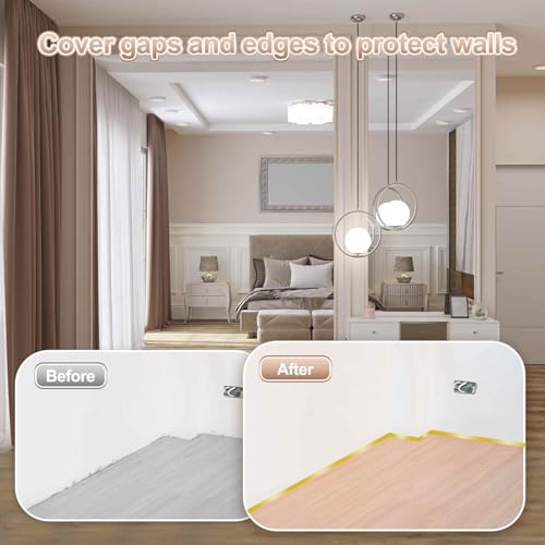 Moldura de pared flexible de PVC autoadhesivo de 5m plateada para armarios 6