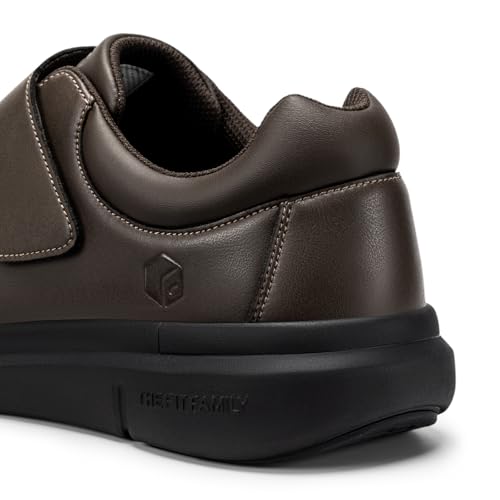 Image of FitVille Wide Diabetic Walking Shoes for Men Leather Oxford Comfortable Dress Business Casual Shoes Sneakers for All-Day Comfort