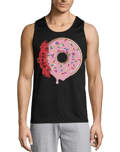 Débardeur break disc homme en coton noir imprimé sketch drôle et original