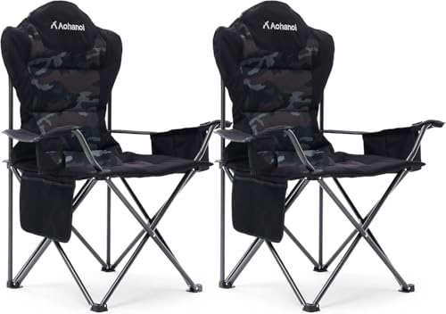 Aohanoi-Heavy-Duty-Camping-Chairs-for-Adults-with-Cup-Holder-Cooler-Bag Aohanoi Heavy Duty Camping Chairs for Adults with Cup Holder & Cooler Bag - Image 1
