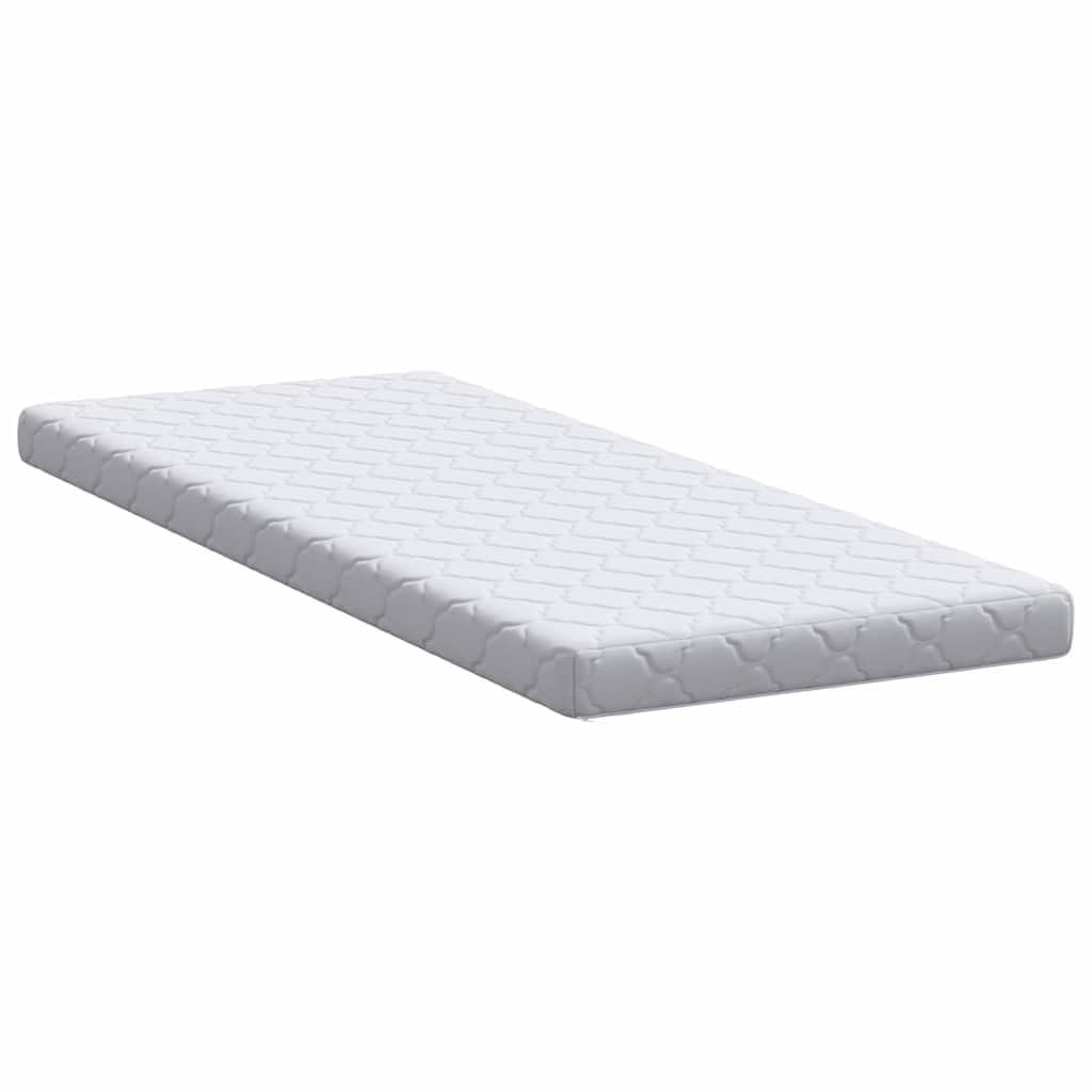 Materac biały, 80 x 200 cm, żakardowy materiał z warstwą kokosa, rdzeń piankowy 10,5 cm, na łóżko pojedyncze, średni komfort do sypialni i gości