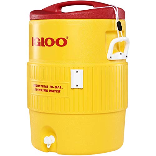 Igloo 10 Gallon Industrial Beverage Cooler , Yellow/Red/White #TOP1