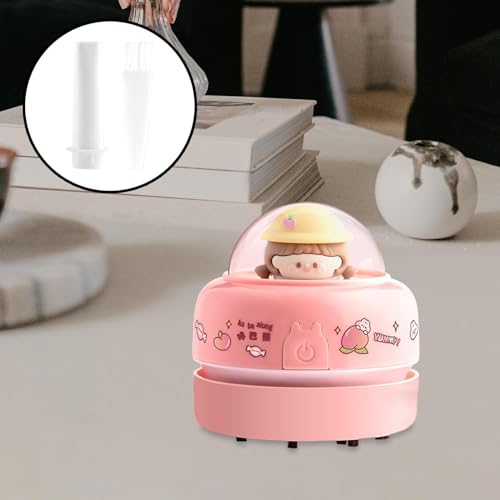 Aspiradora de mano mini de escritorio rosa para limpieza infantil 7