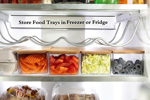 Bamboo Land Large Bamboo Cutting Board With 4 Trays/Drawers/Container And Bamboo Lids, Chopping Board With Juice Grooves, Handles & Food Sliding Opening, Cutting Board For Easy Food Prep And Cleanup #TOP3