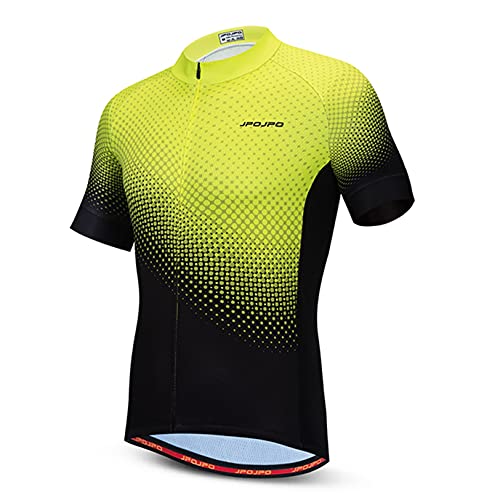 Weimostar Men's Cycling Bike Jersey Short Sleeve with 3 Rear Pockets- Moisture Wicking, Breathable, Quick Dry Biking Shirt