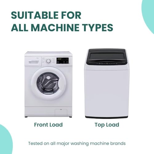 Image of Happi Planet Washing Machine Cleaner & Descaler Powder | 4 Sachets (20g Each) | Removes Limescale, Dirt & Soap Scum | Deep Drum Cleaner for Top Load & Front Load Machines | Eliminates Odor & Residue