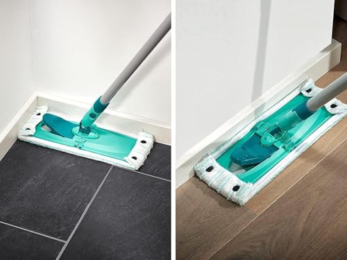 Leifheit rückenschonender Bodenwischer Combi M, reinigungsstarker Wischer mit 2-Faser Mikrofaser...