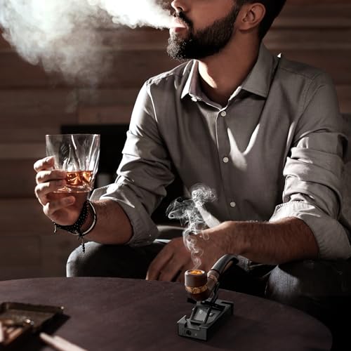 FANKAI Multifunctional Pipe Lighter, Built-in Stand, 3 in 1 Cleaner Tools, Refillable Butane Lighter with Angled Soft Flame, Handy, Gas, for Pipe Gift - Image 6