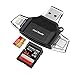 BoxWave Smart Gadget Compatible with Canon PowerShot V10 Vlog Camera - AllReader SD Card Reader, microSD Card Reader SD Compact USB - Jet Black