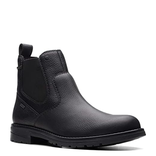 Clarks Men's Morris Up Waterproof Chelsea Boot, Black, 10.5