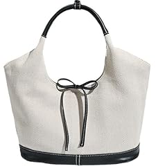 #K White Canvas Hobo Purse
