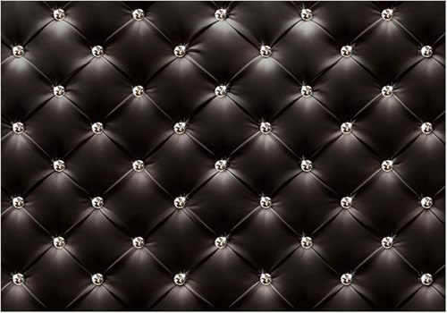 Papier Peint Panoramique Cuir Noir 400x280 cm 3D Papier Peint Intissé Luxe Photo Trompe l'oeil Poster Geant Mural Salon Chambre Enfant Chambre Décoration Murale a-9182