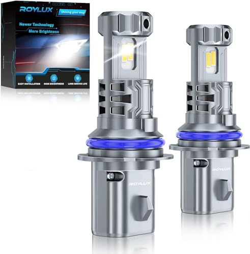 ROYLUX 9004 HB1 LED Bulb, Wireless Plug and Play 24000LM 600% Super Brightness HB3 Fog Light Bulb, 6000K Cool White, Pack of 2
