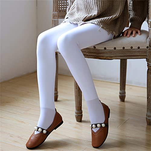 Little Girls Solid Tights Thick Fleece Lined Leggings Toddler Cable Knit Cotton Footed Seamless Dance Ballet Pantyhose2