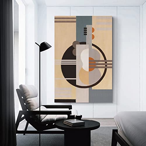 Spanish Abstract Poster Guitar And Piano Cubism Abstract Geometric Poster Print Artwork Abstract Pos Canvas Painting Posters And Prints Wall Art Pictures For Living Room Bedroom Decor 08X12Inch(20X30 #TOP2