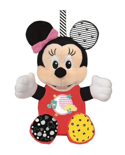 Clementoni - Peluche Baby Minnie Luminoso - Juguete para Bebés con Barriguita Brillante y Dulces Melodías, | Compañero Ideal para Dormir y Relajarse, 17207