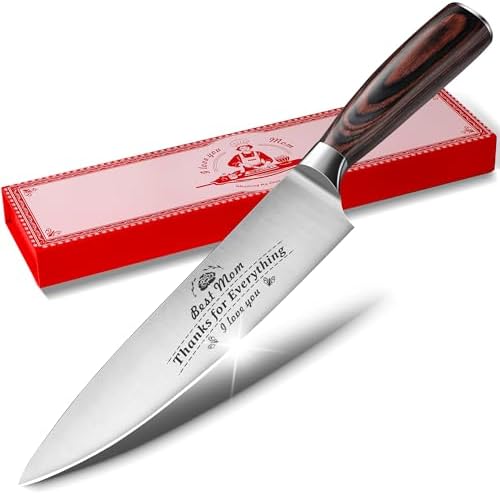 Plys Kitchen Gifts for Mom: Gifts for People who Love to Cook Birthday Gift for Mom 8 inch Kitchen Chef Knife Christmas Gift