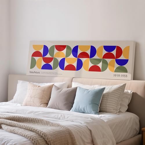 Tableau sur toile Bauhaus retro panoramique et grand format pour deco salon moderne