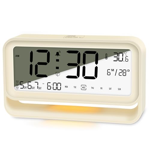 DTKID Digital Alarm Clocks Bedside, 7 , 09 Digital Large LED Display