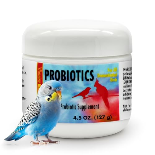 Morning Bird Probiotics for Birds 4.5 oz – Digestive Health Supplement Supporting Gut Balance, Nutrient Absorption & Immune Support – Easy Mix Powder Supplement for All Bird Species