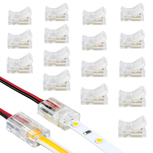 Image of Armacost Lighting 566021 White /Single Color LED Wire to Tape Connector - 18 Pk