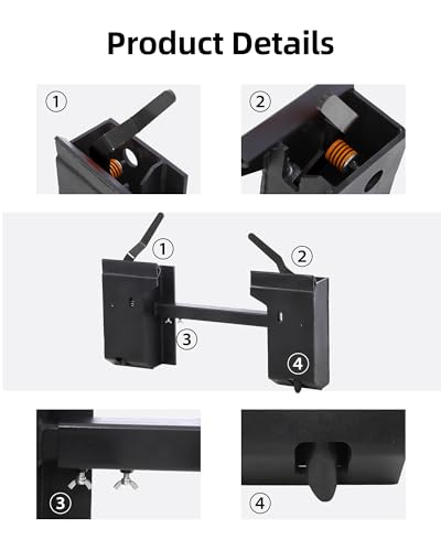 Quick Attach Adapter,Universal Skid Steer Quick Attach Tach Conversion Adapter Mount Attachment Plate Adapter,for Skid Steer,Bobcat Kubota,9.84\"Adjustable Cross Brace, 4000 LBS Capacity