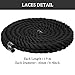 Endoto Rope Shoes Laces for Air Force 1, Thick Chunky Fat Shoelaces Strings for AF Sneaker(Color:Black,Size:10MM)