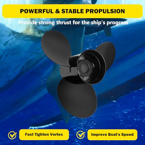 Image of 14 1 /2 x 19Replace OEM#48-832830A45 Aluminum Outboard Boat Propeller for Mercury Engine 135-300HP /Mercruiser Alpha One 14.5dia x 19 Pitch Hub Kits Included 15 Spline Tooth RH