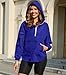 PESION Womens Packable Waterproof Raincoat Lightweight Rain Jacket, Running Cycling Hiking Windbreaker Pullover Jackets, Royal Blue, XX-Large