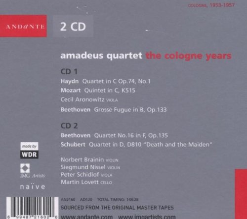 Amadeus Quartet - The Cologne Years