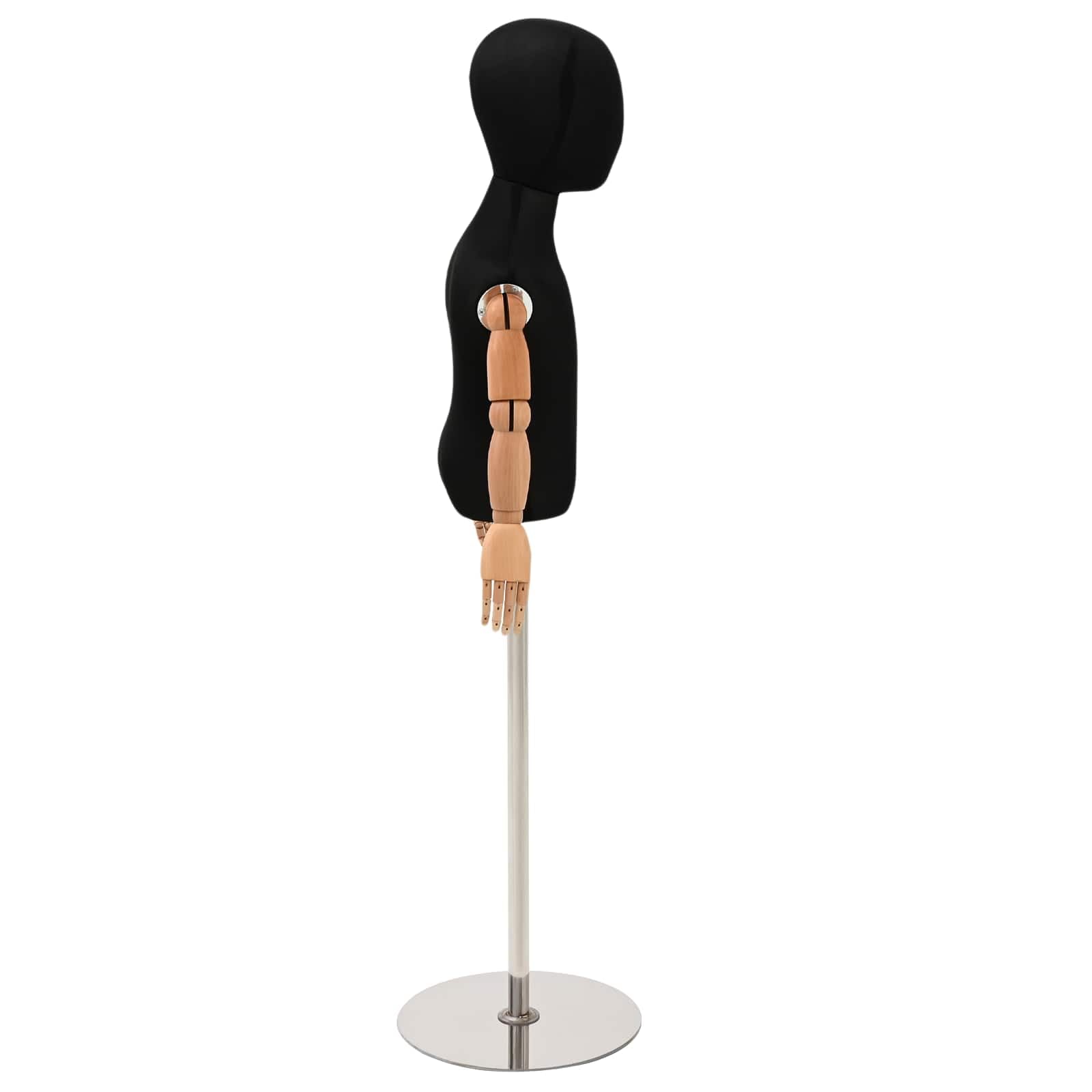 vidaXL Verstellbares 120-157 cm Mannequin mit Basis Unisex PP Schwarz